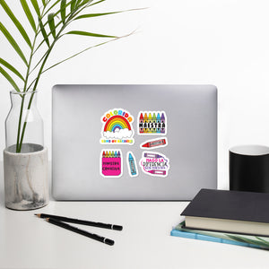 Crayon Teacher Stickers