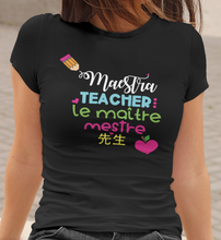 Load image into Gallery viewer, Multilingual Teacher / Maestra Short Sleeve V-Neck T-Shirt
