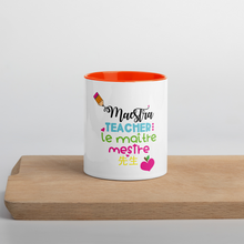 Load image into Gallery viewer, Multilingual Teacher / Maestra Mug with Color Inside
